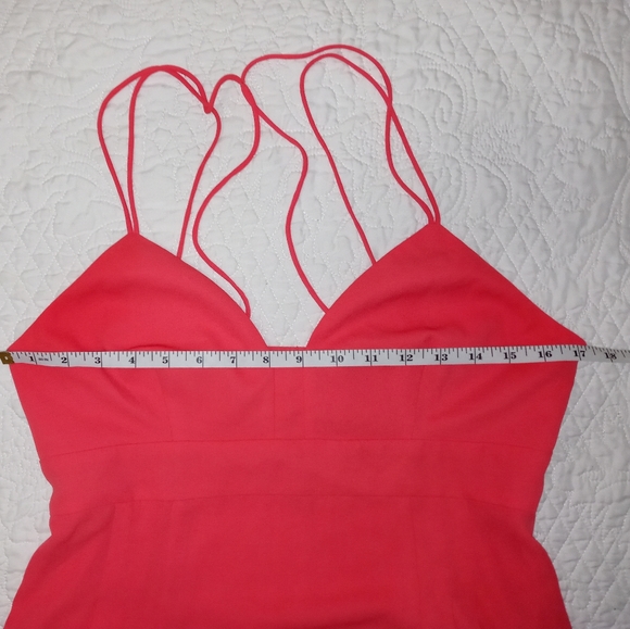 EXPRESS CASUAL DRESS SPAGUETHI STRAPS CORAL LINED - Picture 9 of 14
